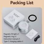 Adjustable selfie ring light for mobile photography and video calls