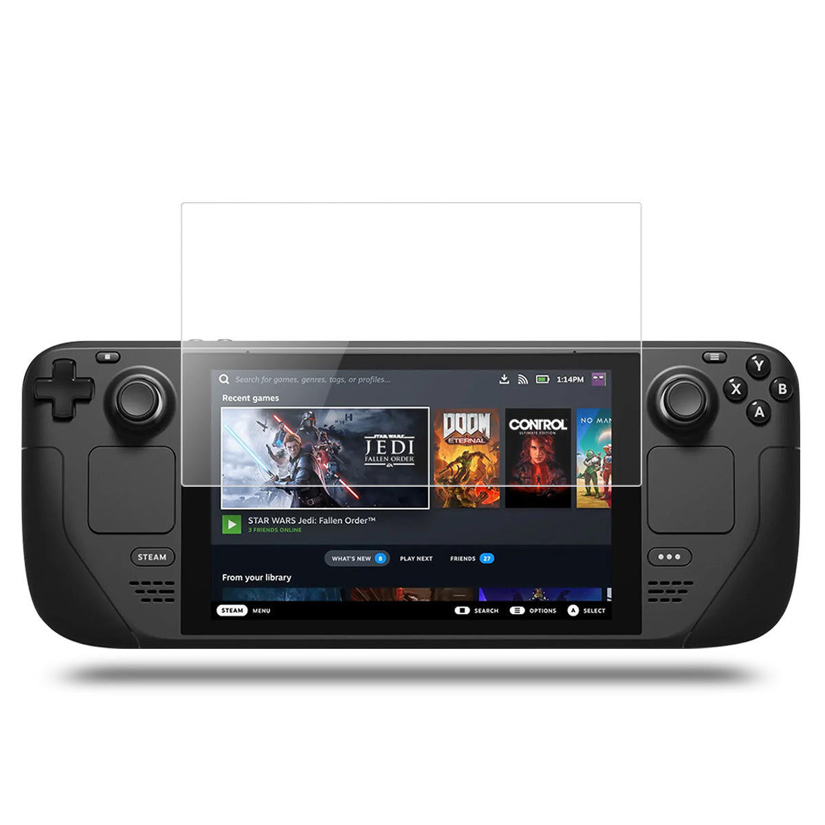 Steam Deck screen protector with 9H tempered glass protection