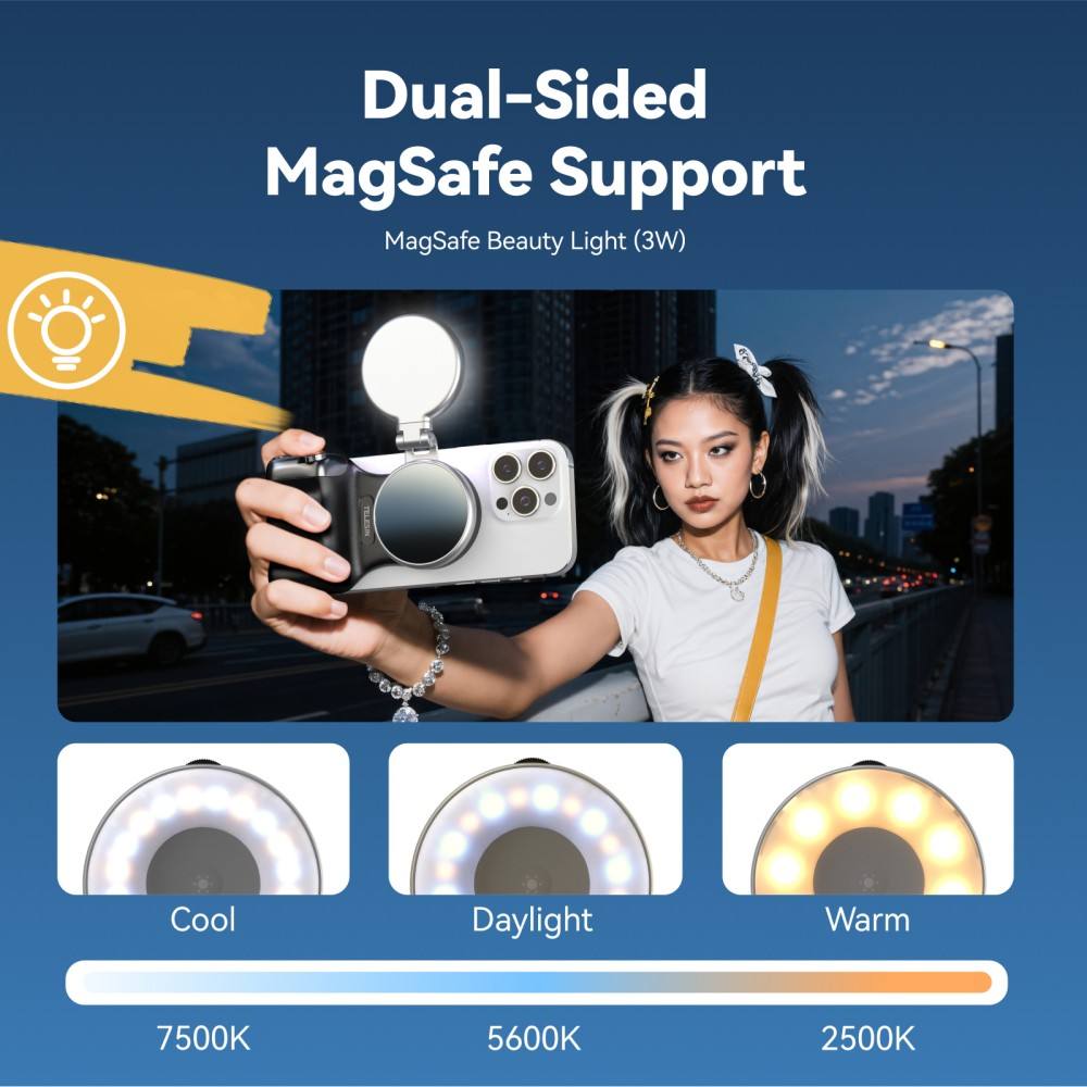 ShotGrip Magnetic Camera Grip with Wireless Shutter for Smartphones |  Black