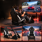 Racing Simulator Seat with 90 to 135 Degree Backrest Adjustment