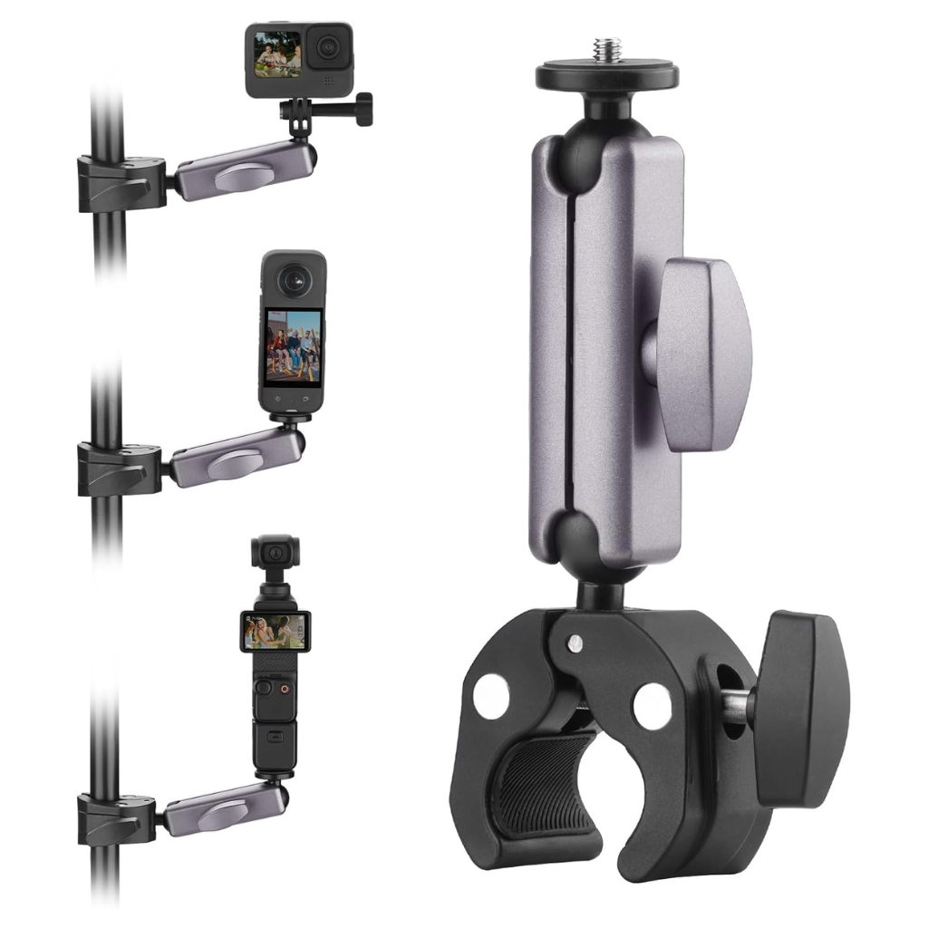 360° Rotatable Bike Camera Aluminum Mount for Insta360 and GoPro