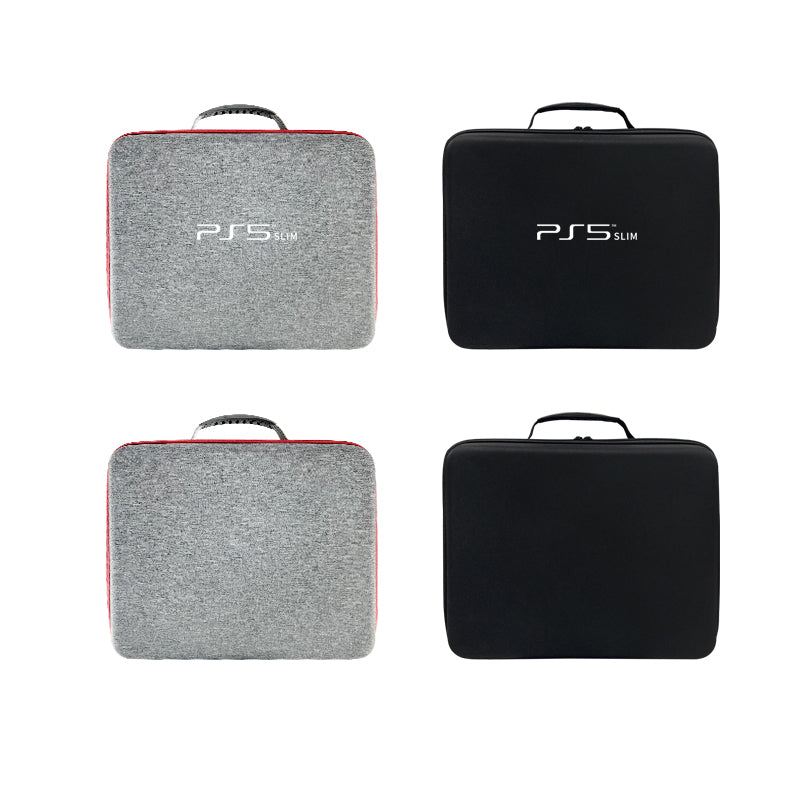 Sleek Design Carry Bag Compatible for PS5 SLIM Console & Dual-sense Controllers Waterproof EVA Bag