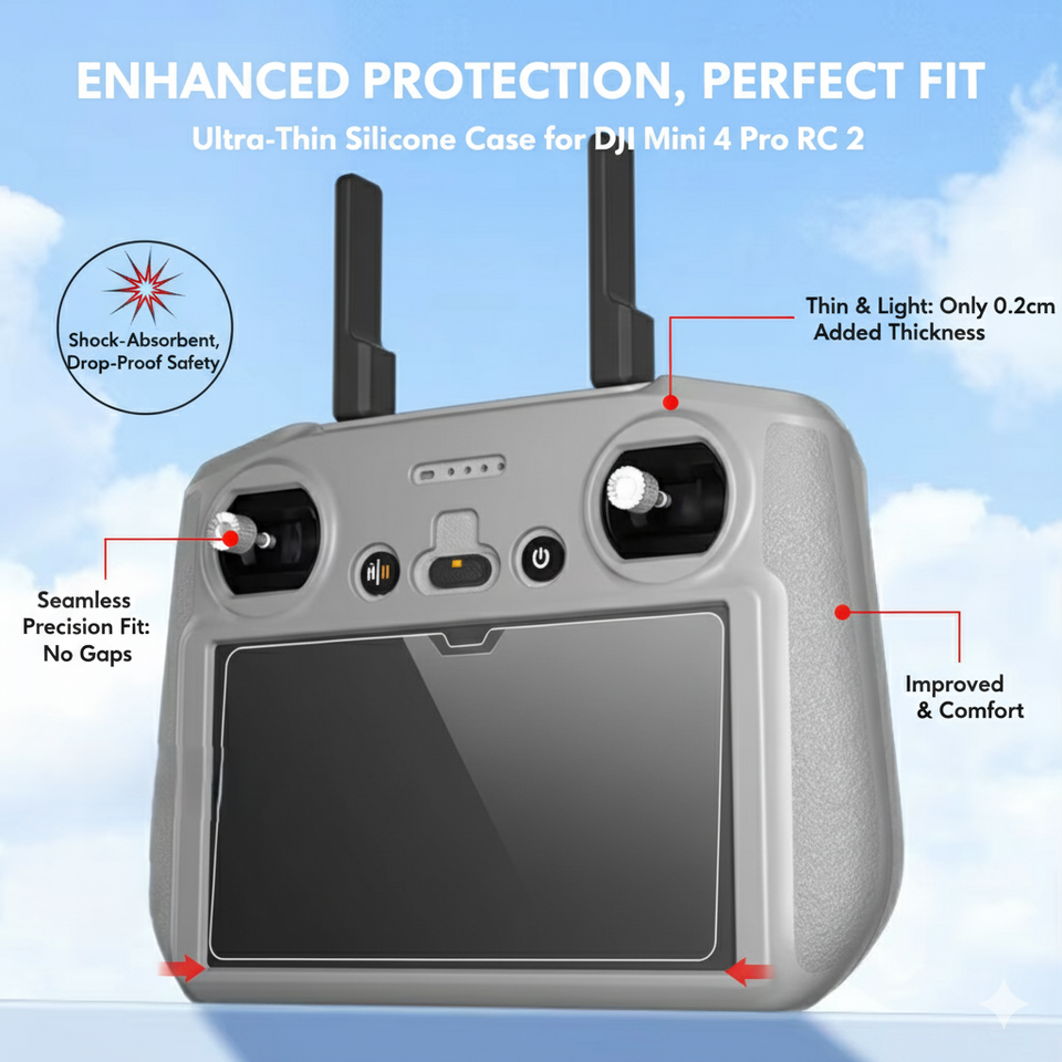 Anti-scratch remote controller cover for DJI Mini 4 Pro RC2
