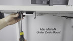 Mac Mini M4 Under Desk & VESA Wall Mount Bracket (Black)