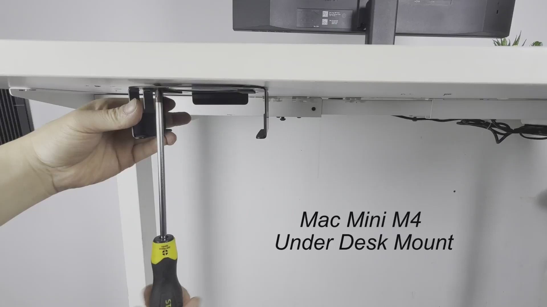 Mac Mini M4 Under Desk & VESA Wall Mount Bracket (Black)