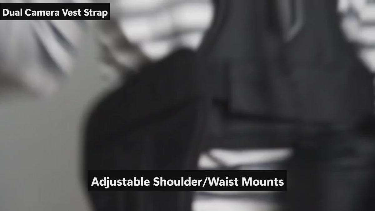 Dual Camera Vest Strap with Portable Mesh Storage Bag