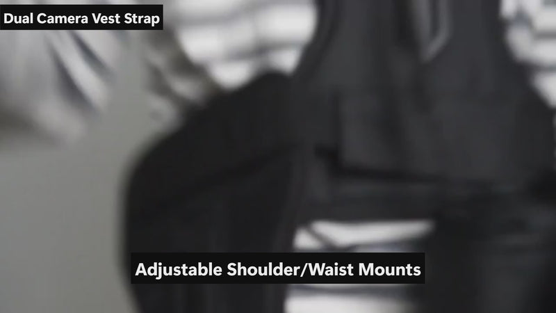 Dual Camera Vest Strap with Portable Mesh Storage Bag