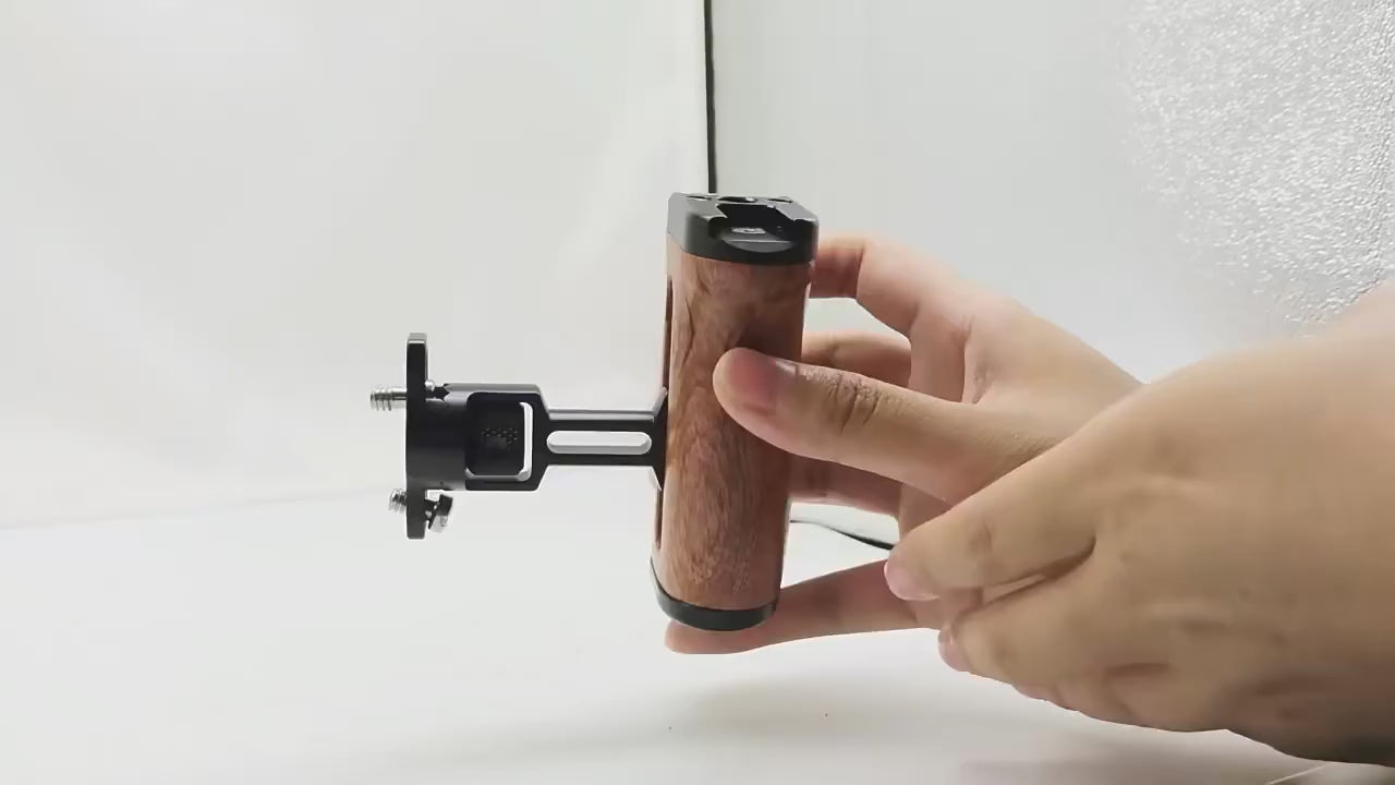 professional wooden camera rig handle