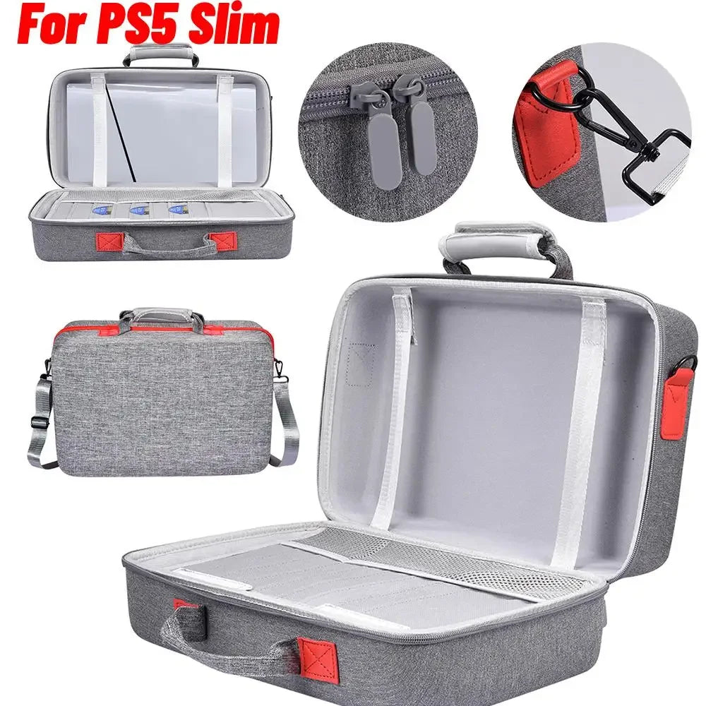 ps5 slim console carry bag case dual sense controller god of wat spiderman miles morales gta vice city 6