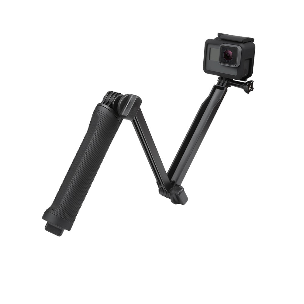 3-Way Monopod Grip Arm Tripod Foldable Selfie Stick, Stabilizer Mount Holder For GoPro Hero 7/6/5,SJCAM SJ6, SJ7,SJ5000,Yi & Other Action Cameras