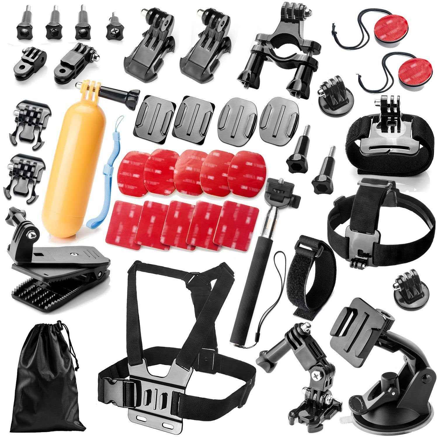 40 in 1 Accessory Kit for GoPro Hero 13/12/10, SJCAM ,Yi & Other Action Cameras