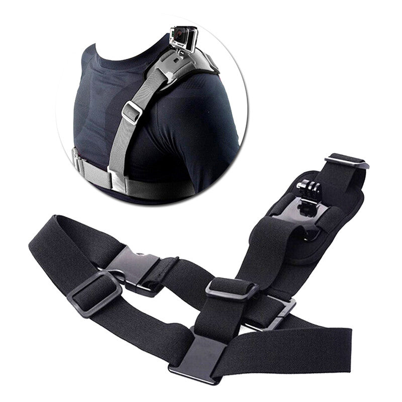 GoPro Adjustable Shoulder Strap Mount Body Belt Harness ForGoproHero, SJCAM, Yi & Other Action Cameras