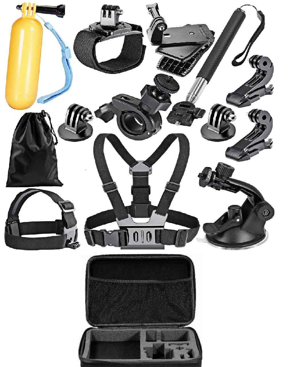 13 in 1 GoPro Accessories Kit with Carrying Case for Action Cameras