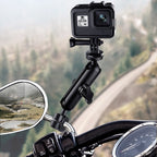 Bike Camera Mirror Mount Bracket with 1/4 Metal Stand for Action Cameras