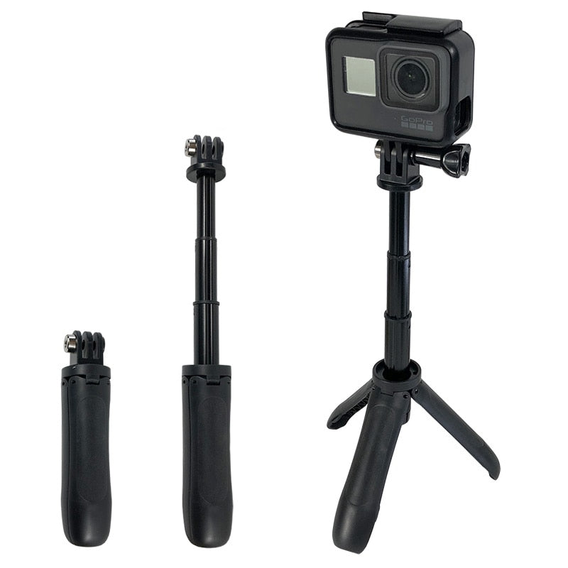 9Inch Shorty Mini Extension Pole Extendable Monopod Tripod For Hero 7/ 6/5, SJCAM, Yi & Other Action Cameras
