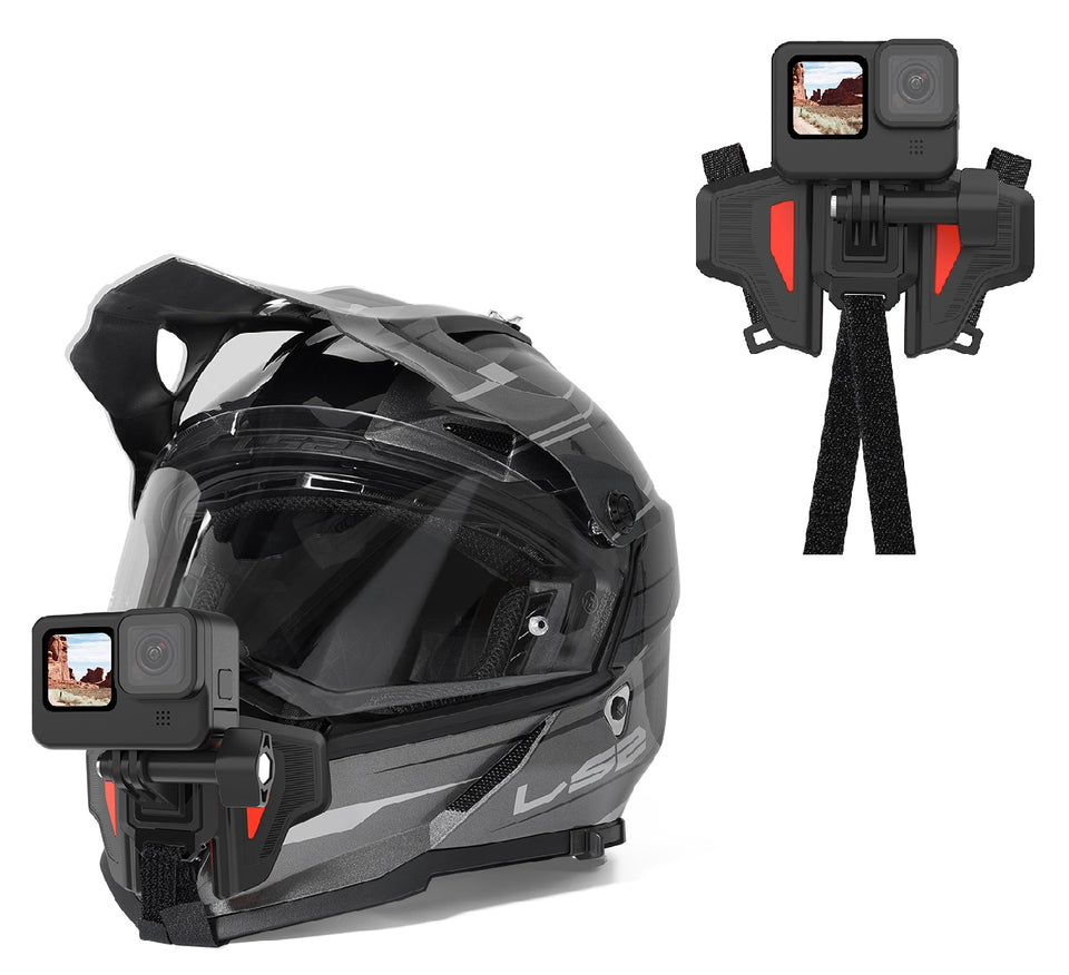 Telesin Helmet Chin Strap Mount For GoPro Hero 11/10/9,SJCAM & Other Action Cameras