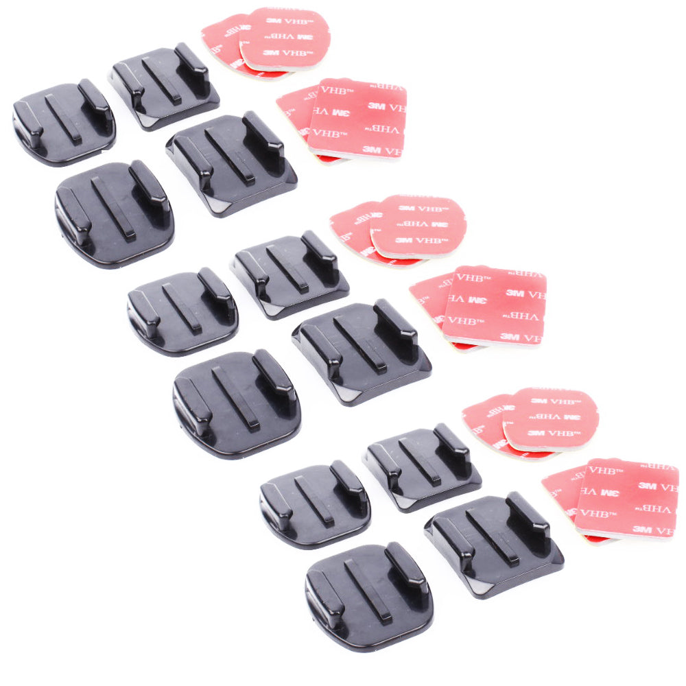 Gopro Helmet 3M Mount 12 Pieces (6Flat & 6Curved) With 12 Pieces 3m Sticker Set