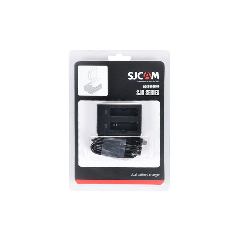 SJCAM Dual Slot Battery Charger with Micro USB Cable Compatible for SJCAM SJ10 & SJ9 Series