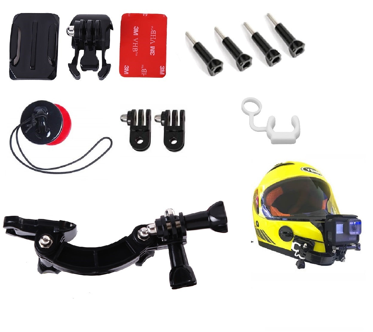 J Hook Front Side Helmet Extension Chin Mount for GoPro SJCAM Insta360