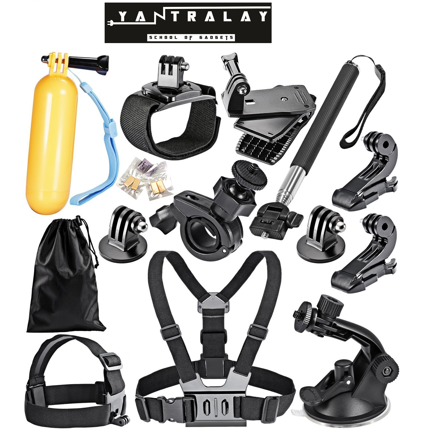 12 in 1 GoPro Accessories Kit for Hero 13/12/11/10  (13 Items)