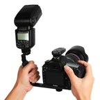 L Shape Hot Shoe Tripod Mount Bracket Holder For Flash Light Camera Mini DV Camcorder