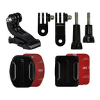 9 in 1 J- Hook Front & Side Helmet Mount With 3M Sticker For GoPro