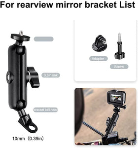 GoPro Bike Mirror Mount Aluminium Stand For Action Cameras