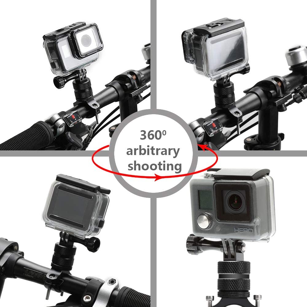 360° Rotatable Bike Handlebar Mount for GoPro Hero 9 8 7 Action Cameras
