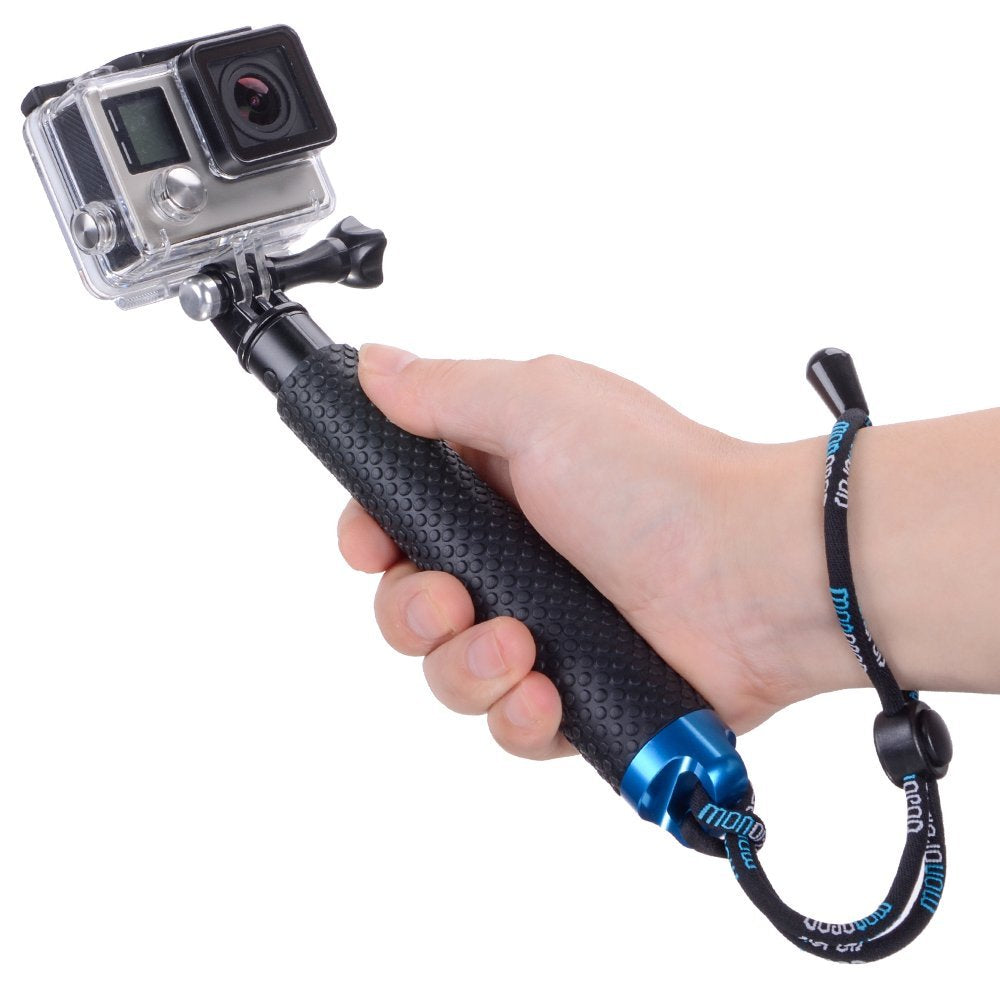 17 Inch Monopod Selfie Stick For GoPro Hero 13/12/11/10/9 & Other Action Cameras