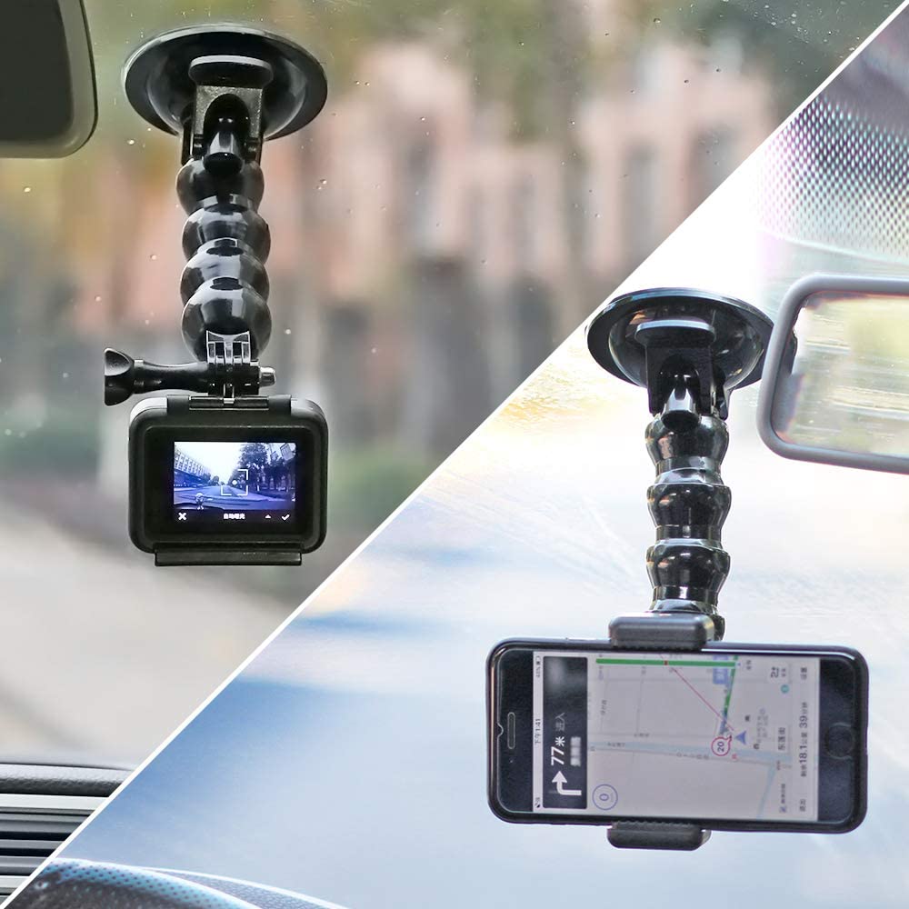Flexible Car Suction Mount for GoPro Hero 9 8 7 SJCAM DJI Action Cameras