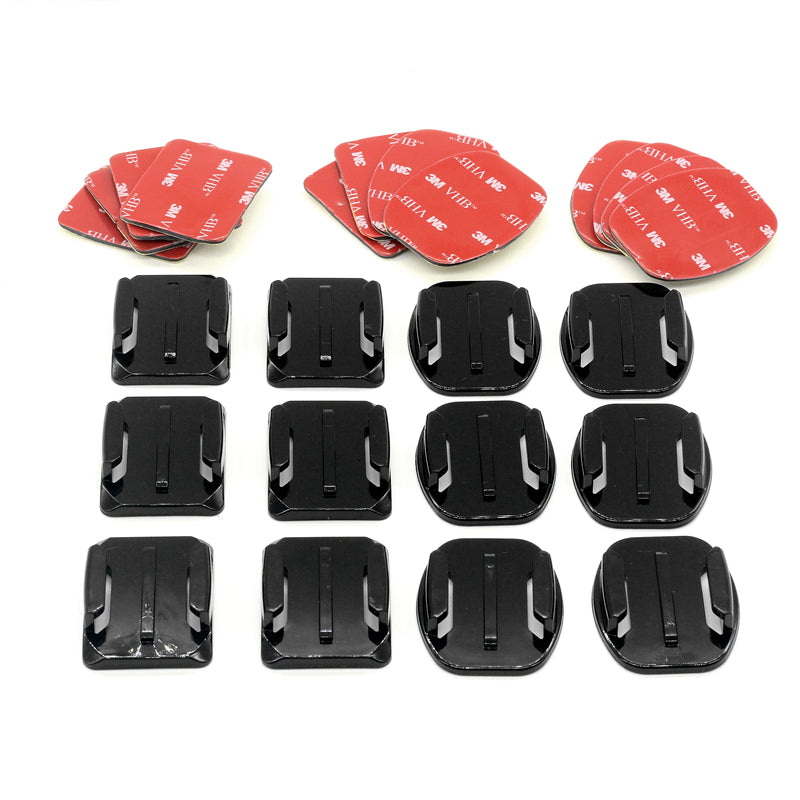 Gopro Helmet 3M Mount 12 Pieces (6Flat & 6Curved) With 12 Pieces 3m Sticker Set
