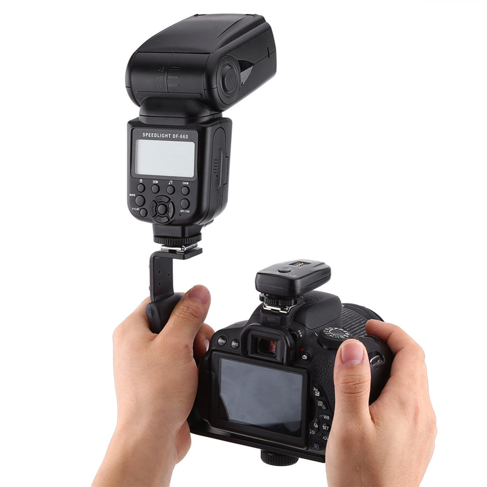 L Shape Hot Shoe Tripod Mount Bracket Holder For Flash Light Camera Mini DV Camcorder