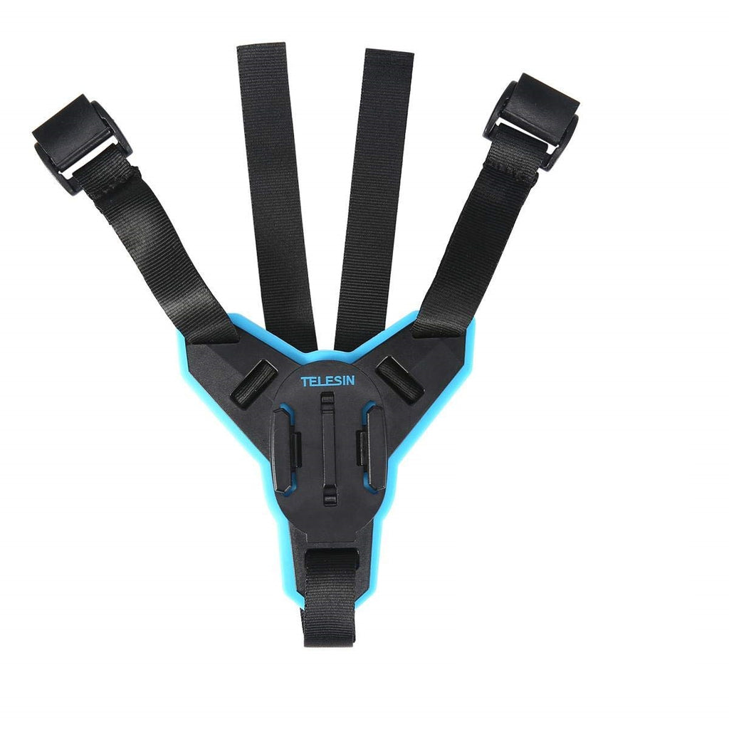 TelesinHelmet Chin Strap Mount For  GoPro, SJCAM, Yi, DJI Osmo& Other Action Cameras