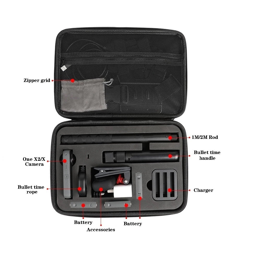 one x2 carry case puch , accessories for insta one x2 action camera accessories bike 360 camera 