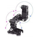 4 Way Helmet Chin Mount With J Hook Mount Sticker For Action Cameras
