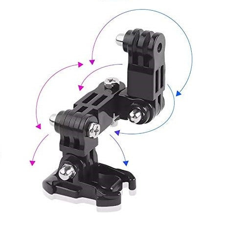 4 Way Helmet Chin Mount With J Hook Mount Sticker For Action Cameras