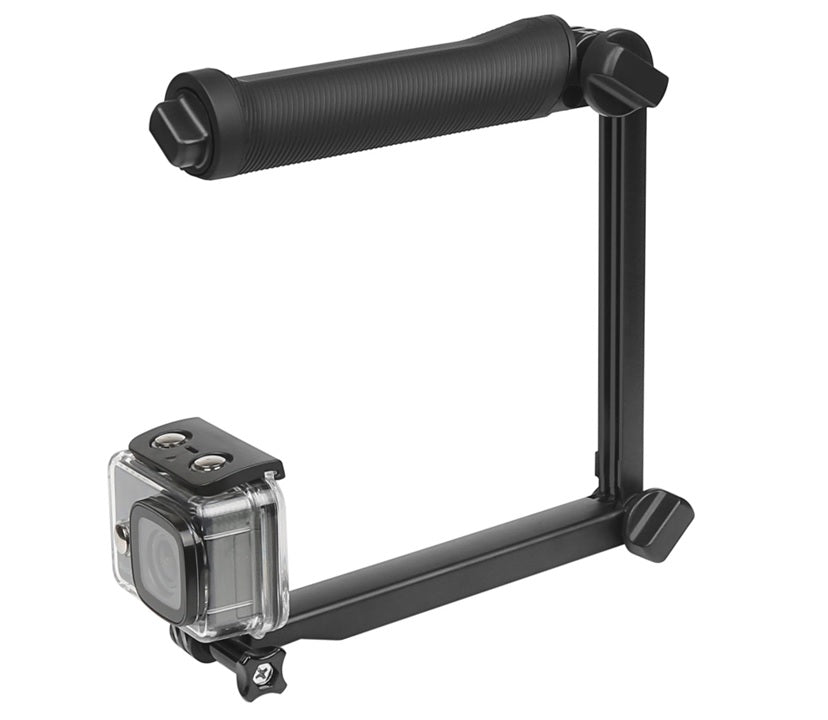 3-Way Monopod Grip Arm Tripod Foldable Selfie Stick, Stabilizer Mount Holder For GoPro Hero 7/6/5,SJCAM SJ6, SJ7,SJ5000,Yi & Other Action Cameras