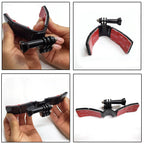 Full Face Motocross Helmet Chin Strap Mount Kit for Go Pro Hero 12/11/10/9/8/7, SJCAM, INSTA 360°, Osmo Action & All Other Action Cameras