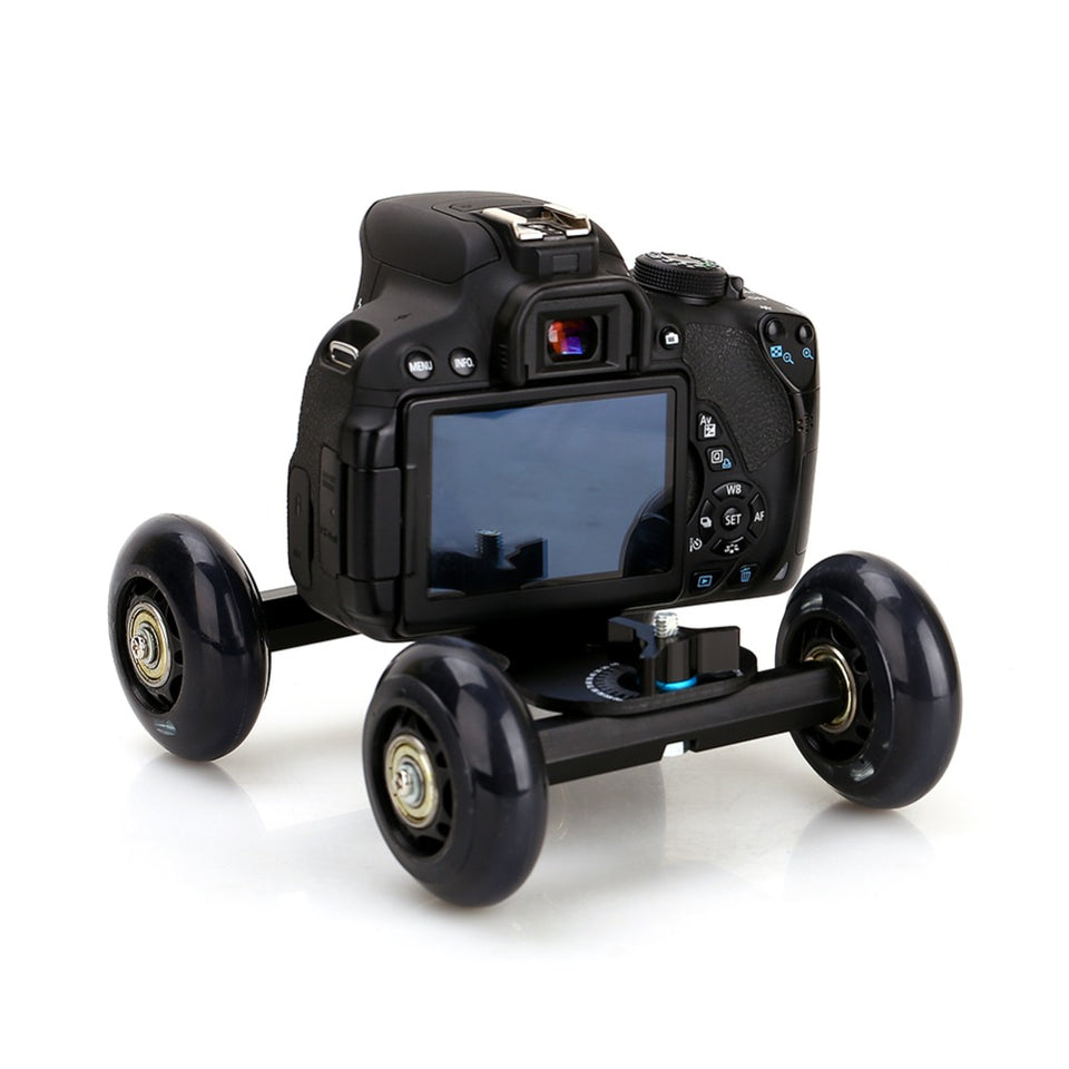ProfessionalTrack Rail Slider Rolling Skater Slider Dolly For DSLR & Video Camcorders - Blue