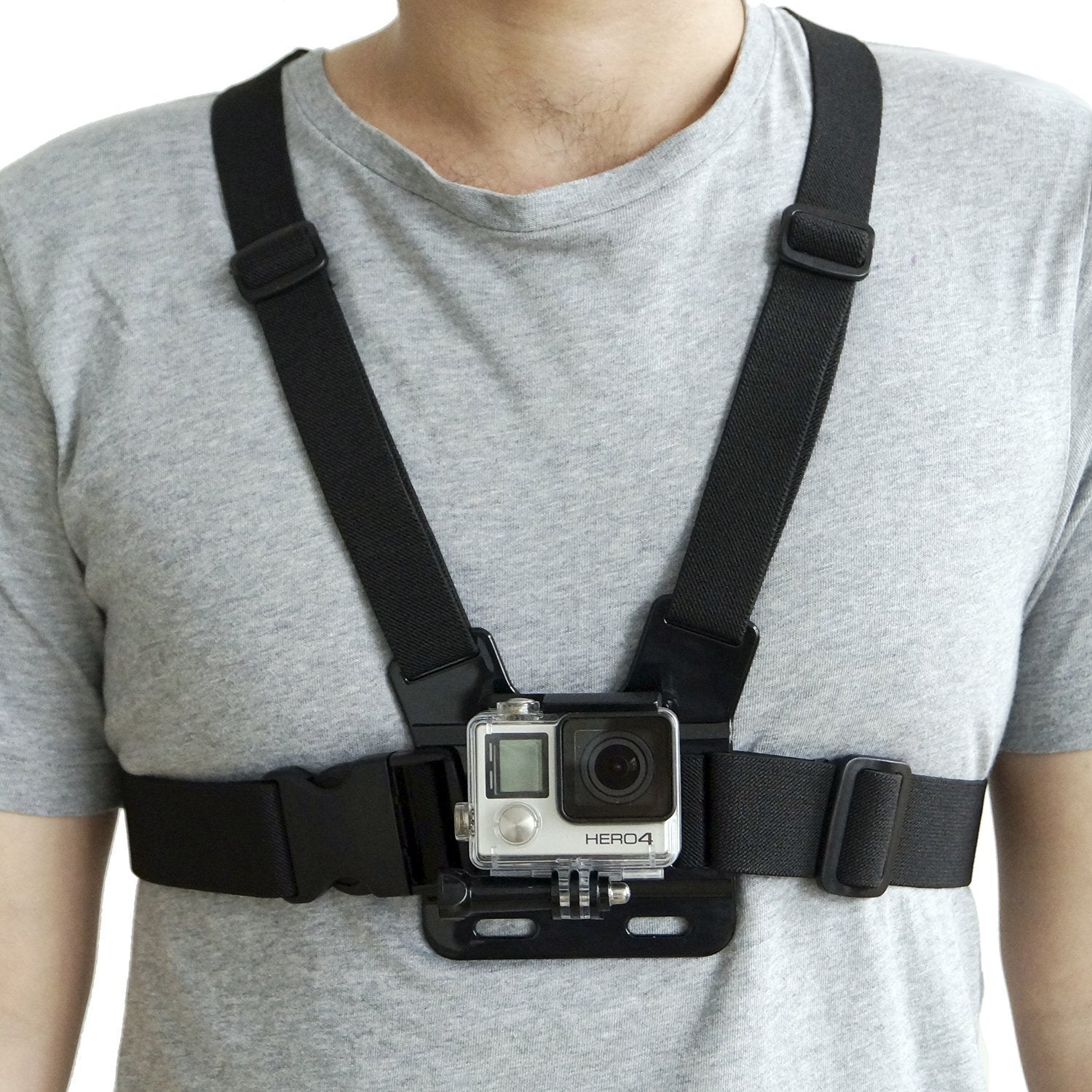 2 in 1Head Strap Mount & Chest Mount for GoPro,SJCAM, Yi, & Other Action Cameras