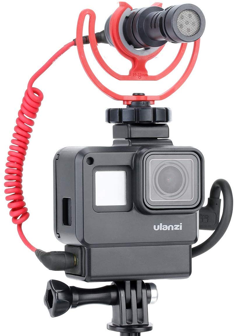 Ulanzi Vlogging Case with Mic Mount & Cold Shoe Mount For GoPro Hero 7/6/5