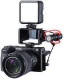 UURig Vlog Selfie Flip Screen for Mirrorless Camera for Sony A7R3 A7III A7II A6000/A6300/A6500 Cold Shoe Bracket Microphone Mount for Fujifilm XT3 XT20 Canon Panasonic GX85 Nikon Z7 Reverse Mirror