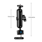 Bike Camera Mirror Mount Bracket with 1/4 Metal Stand for Action Cameras