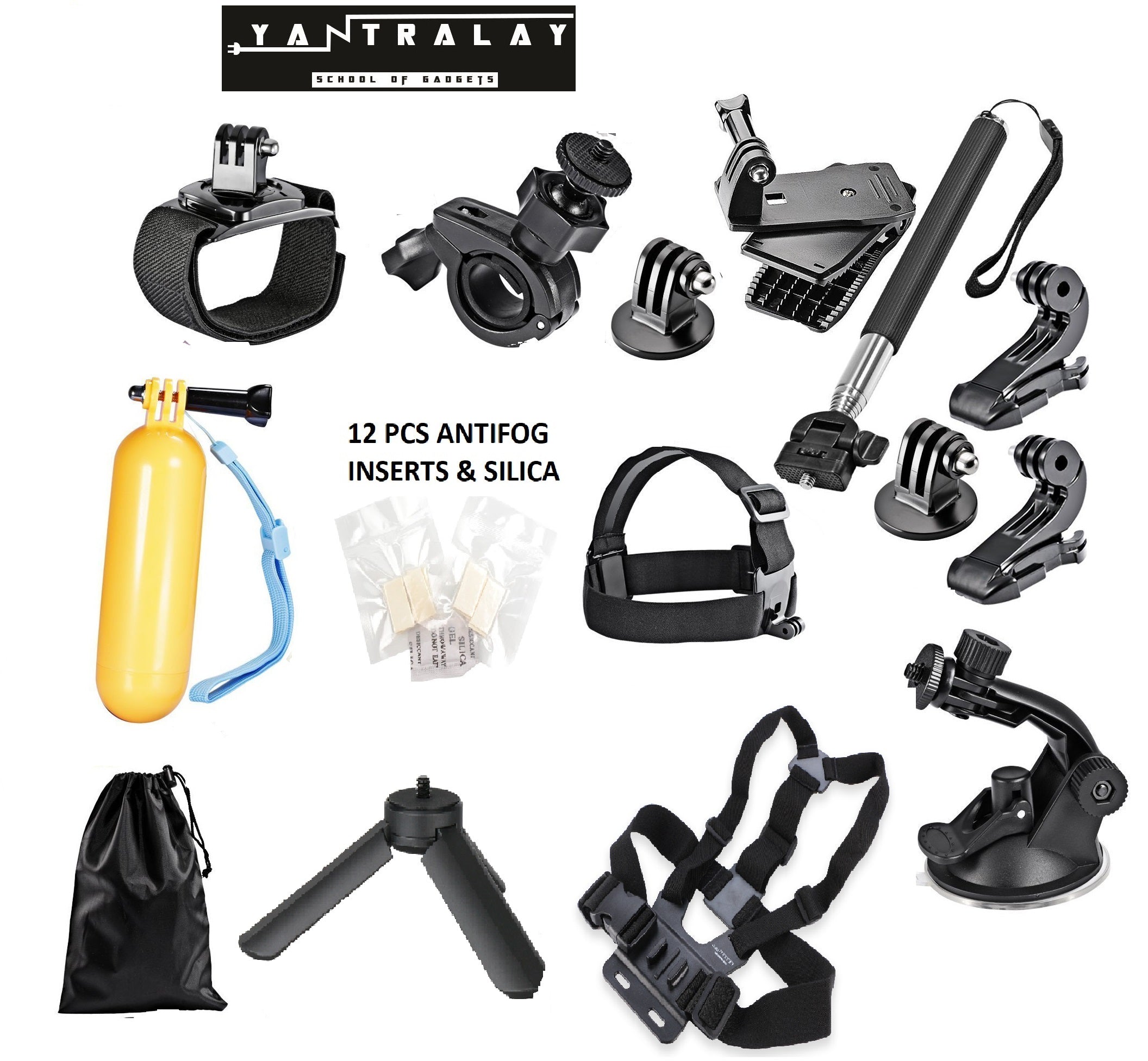 12 in 1 GoPro Accessories Kit for Hero 13/12/11/10  (13 Items)