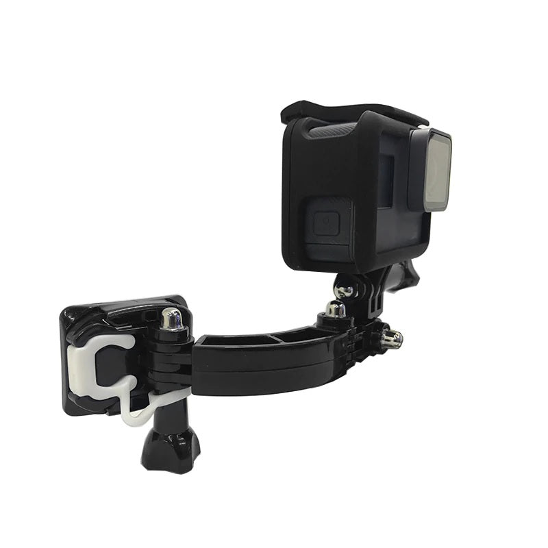 J-HOOK Front & Side Helmet Extension Chin Mount  Curved & Flat, J- Hook Mount Compatible with Gopro Hero 9/8/7/6/5/4, SJCAM ,Yi, Insta 360°  & Other Action Cameras