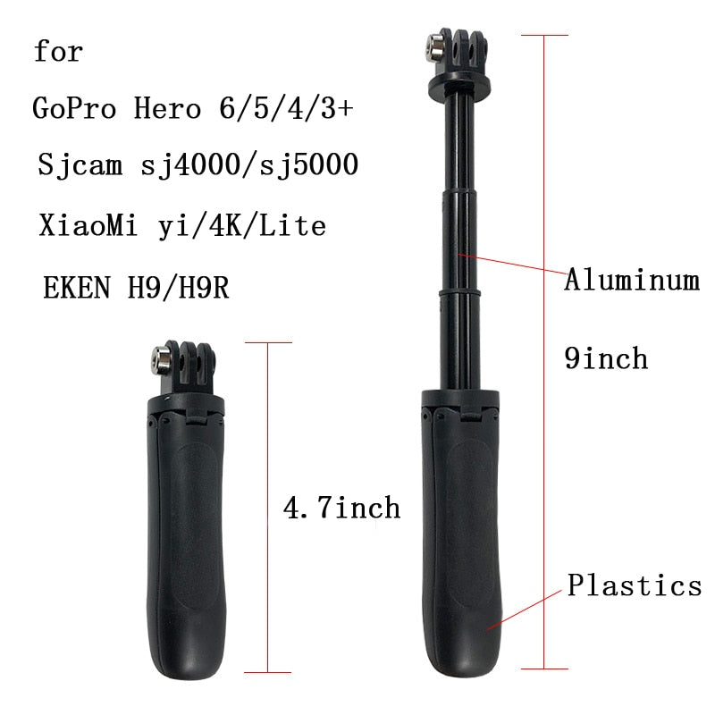 portable extension pole for action camera