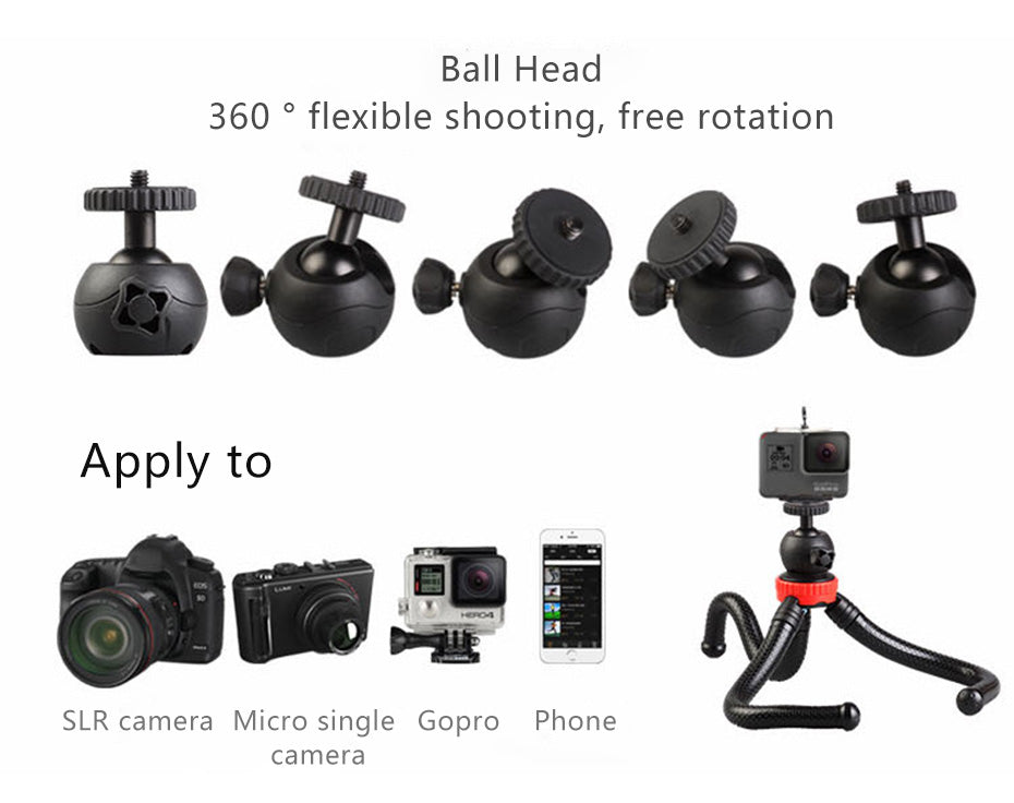 12  inch Flexible Gorillapod Tripod For Smartphones, Action Cameras & DSLR