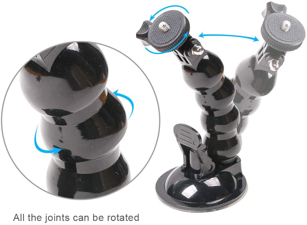 Flexible Car Suction Mount for GoPro Hero 9 8 7 SJCAM DJI Action Cameras