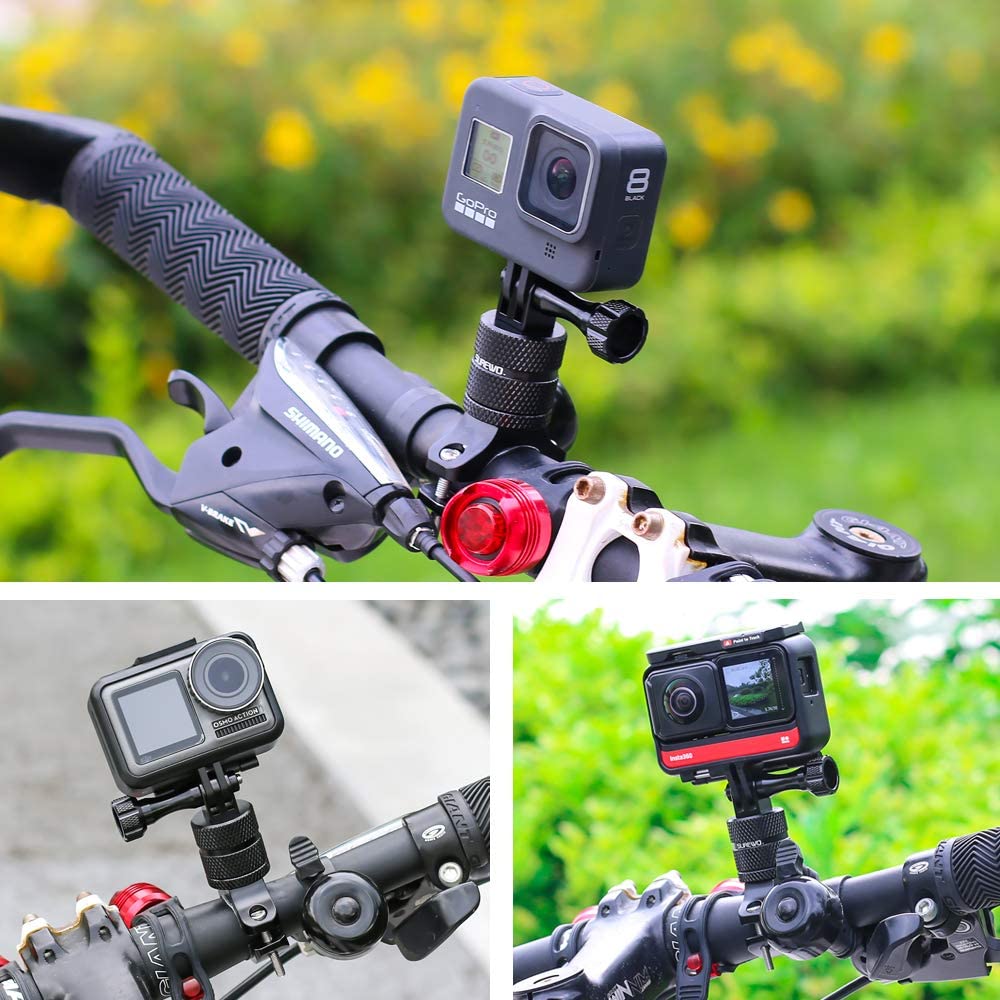 360° Rotatable Bike Handlebar Mount for GoPro Hero 9 8 7 Action Cameras