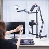 table vlogging gaming stand, live broadcast stand mount, podcast mount